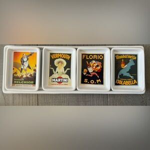 Pottery Barn Vintage Poster Coasters - Multicolor